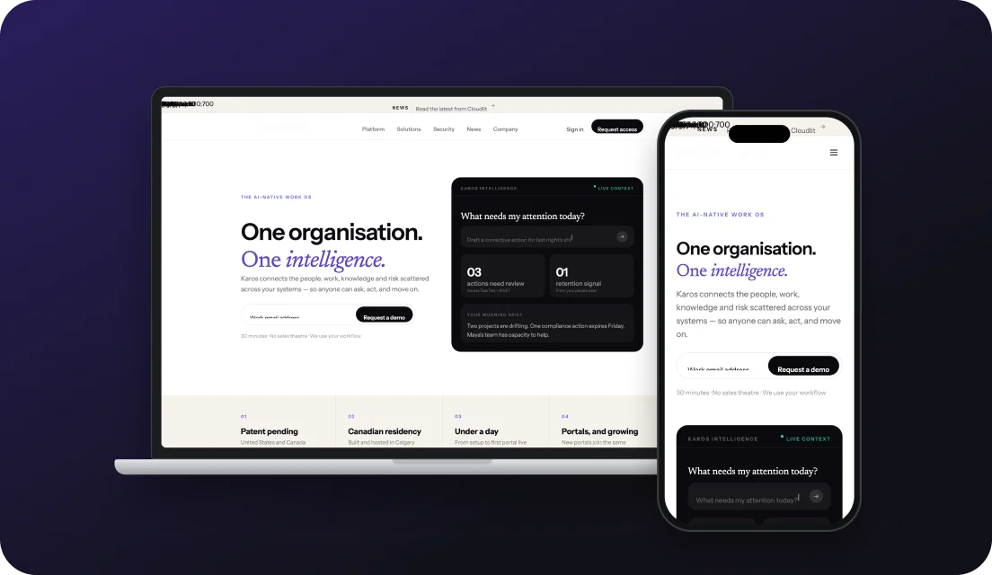 Karos — Building Karos, the AI-native work OS — end to end.
